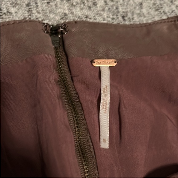 Free People Modern Femme Vegan Leather Skirt - Picture 2 of 5
